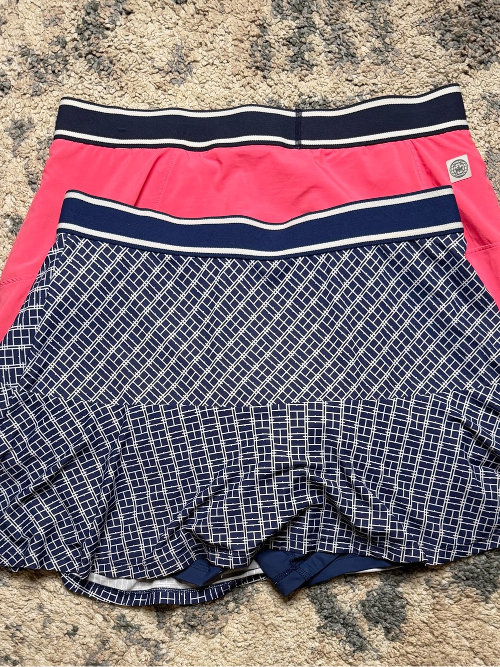 Women’s Peter Millar Navy Grid & Pink Athletic Mini Skirt bundle